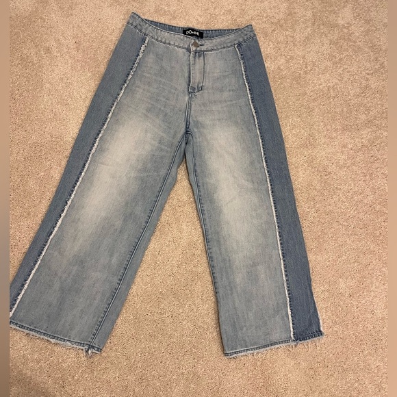 DO+BE Two Tone Wide Leg Jeans - Picture 1 of 4